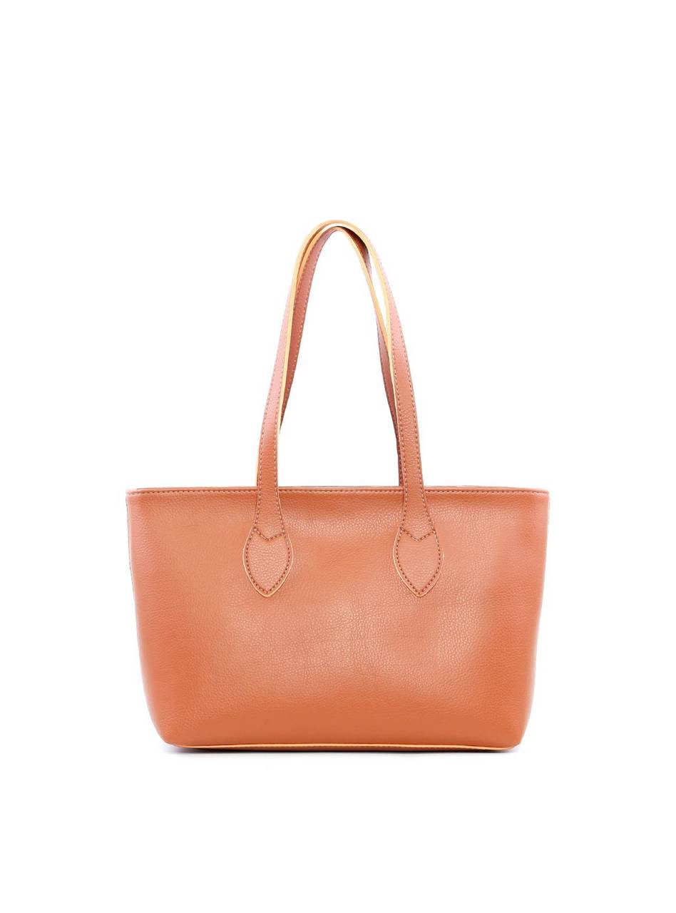Bolsa Shopper Tiracolo Lisa em Sintético com Costuras - Castor BSI-6184 - CS