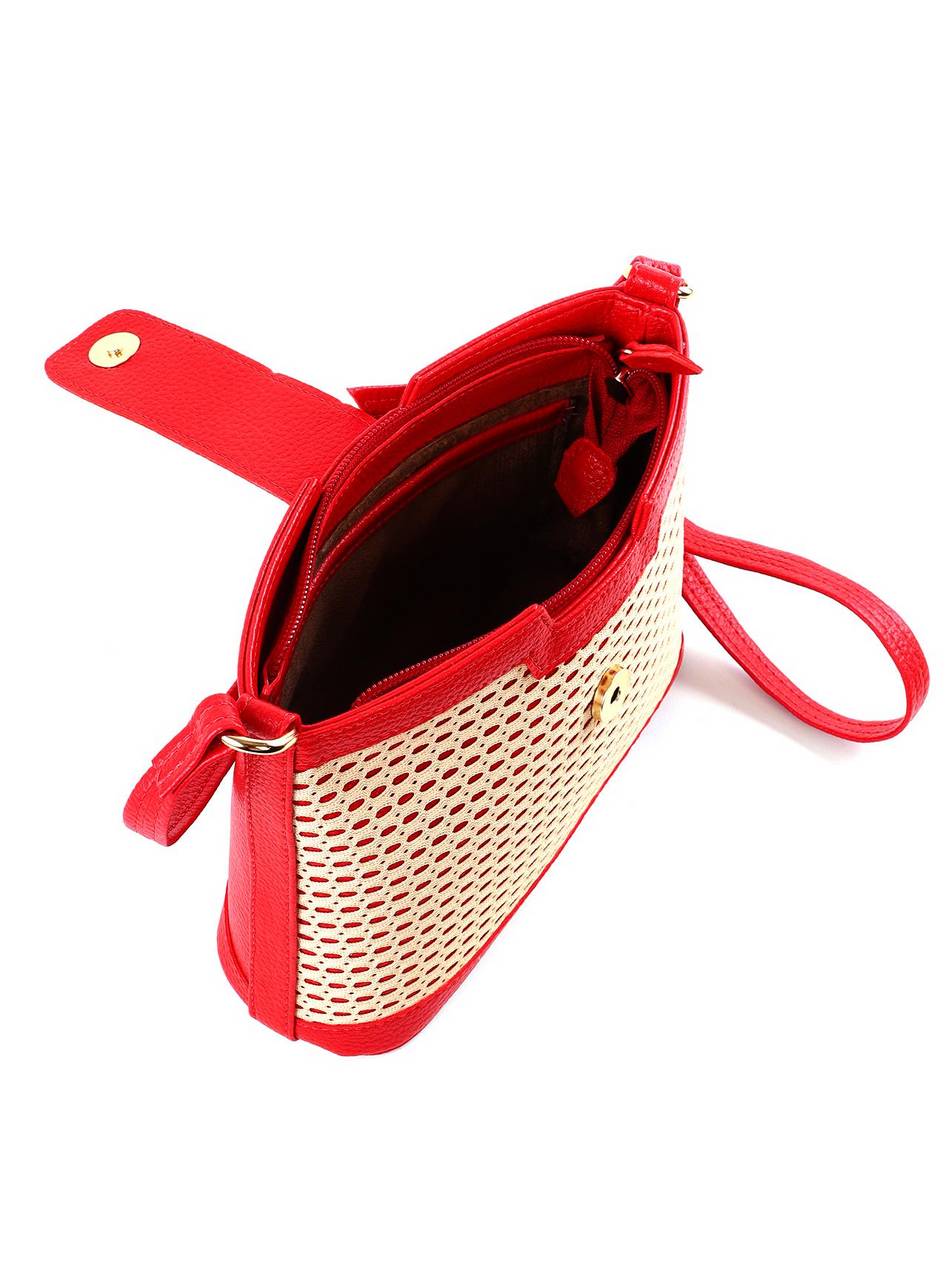 Bolsa Transversal Detalhe Tela Frontal - Vermelha BSI-6377 - VE
