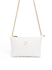Bolsa Clutch em Matelassê com Alça de Corrente - Branca BSI-6270 - BR