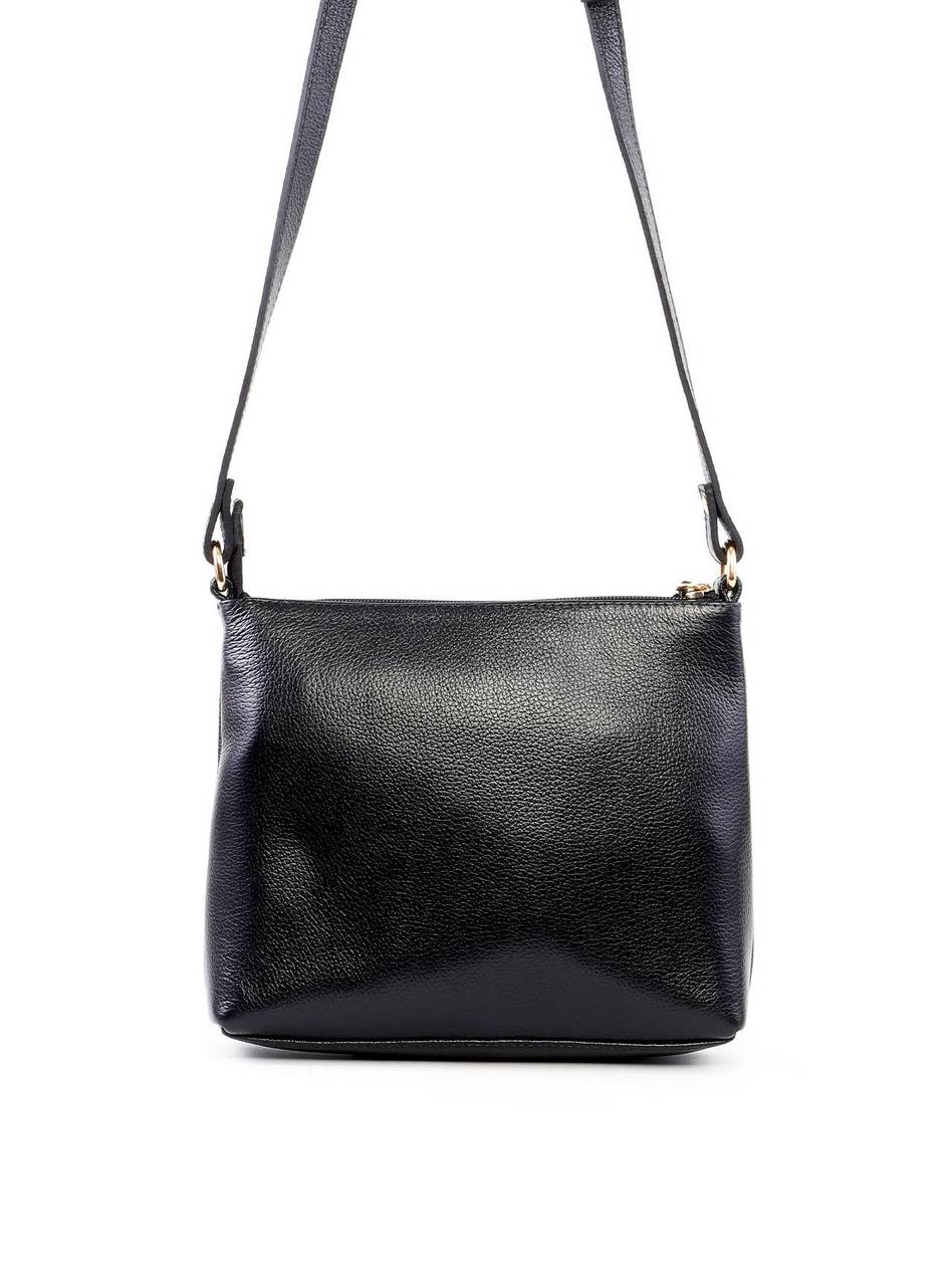 Bolsa Tote Transversal com Bolso Frontal - Preta BSI-6459 - PR
