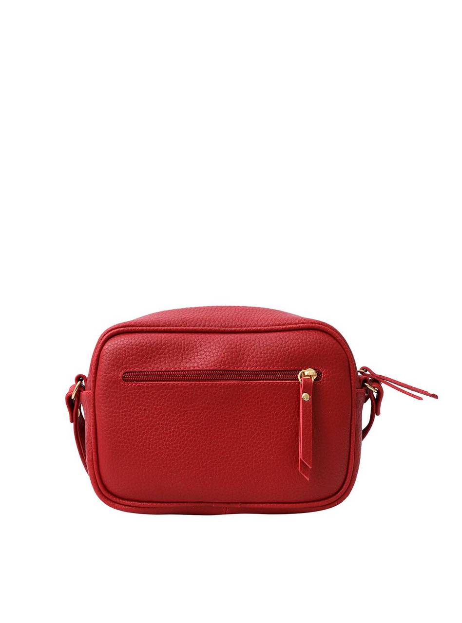 Bolsa Bag Pequena Transversal Zíper Traseiro Vermelha BSI-5454 - VE