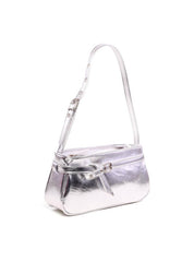 Bolsa Baguette com Detalhe de Cinto - Prata BSI-6151 - PT