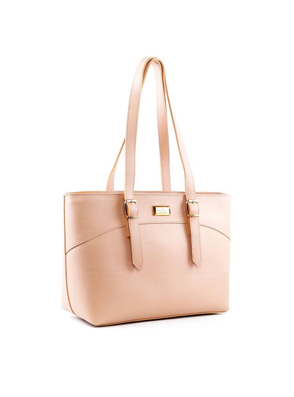 Bolsa Feminina Tiracolo com Fivelas - Nude BSI-6200 - NU