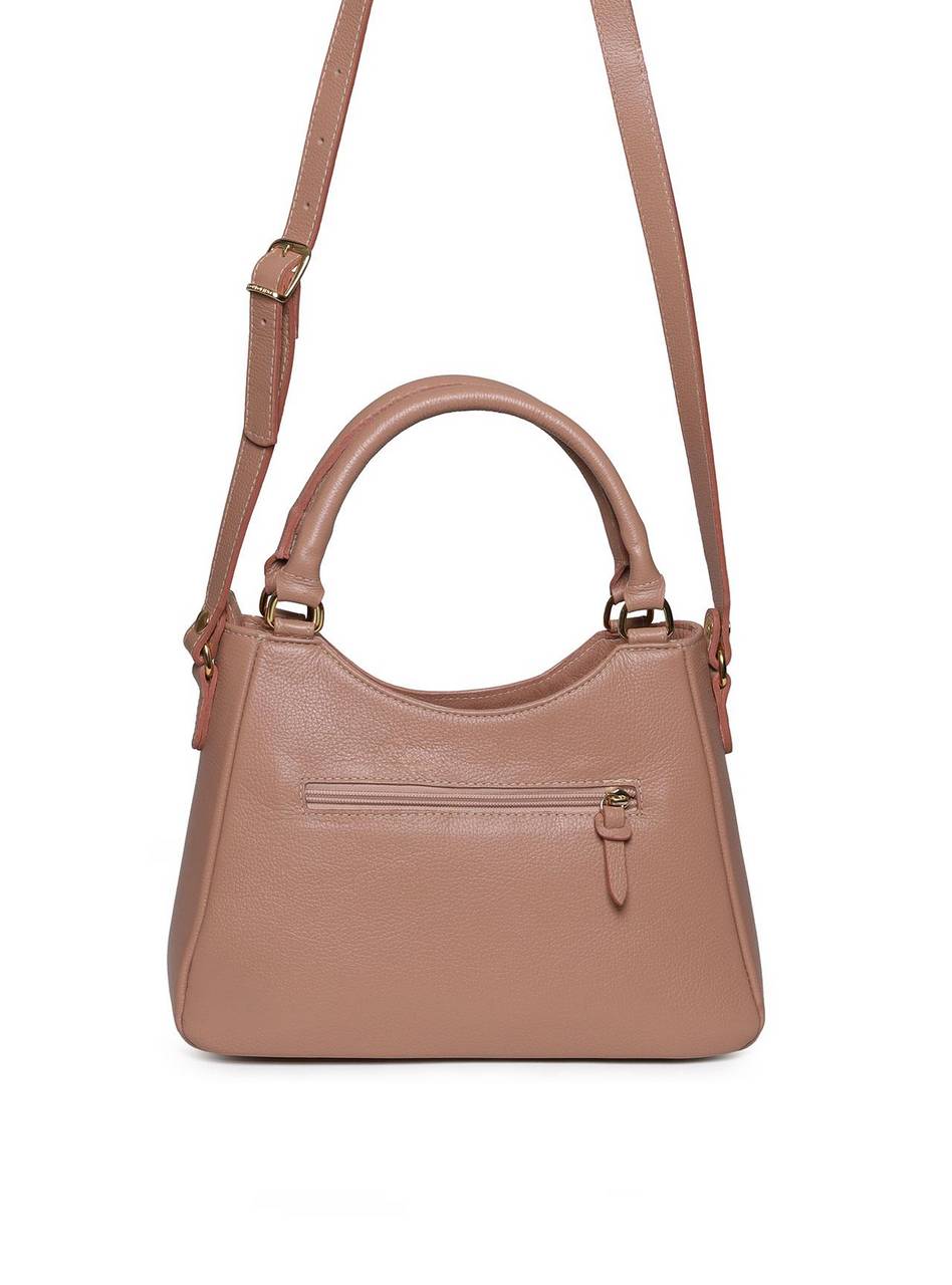 Bolsa Tote Tiracolo Média Couro Nude BSI-5955 - NU