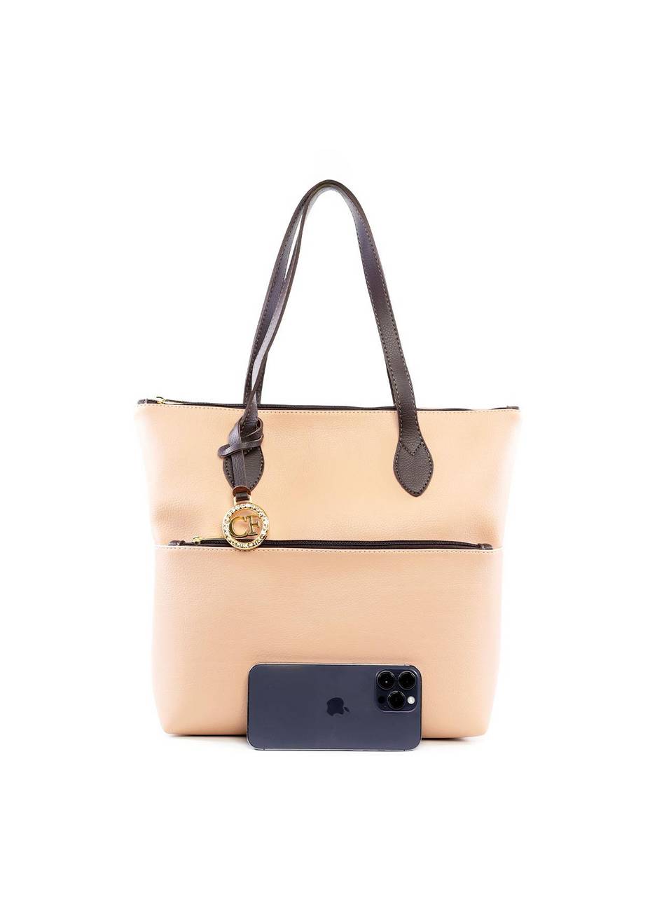 Bolsa Shopper Média com Bag Charm BSI-6463 - NU
