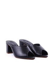 Tamanco Peep Toe com Salto Bloco - Preta SDI-12022 - PR