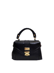 Bolsa Feminina Satchel Pequena Couro Preta BSI-5710 - PR