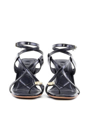 Sandália Salto Bloco com Tiras Cruzadas - Preta SDI-11905 - PR