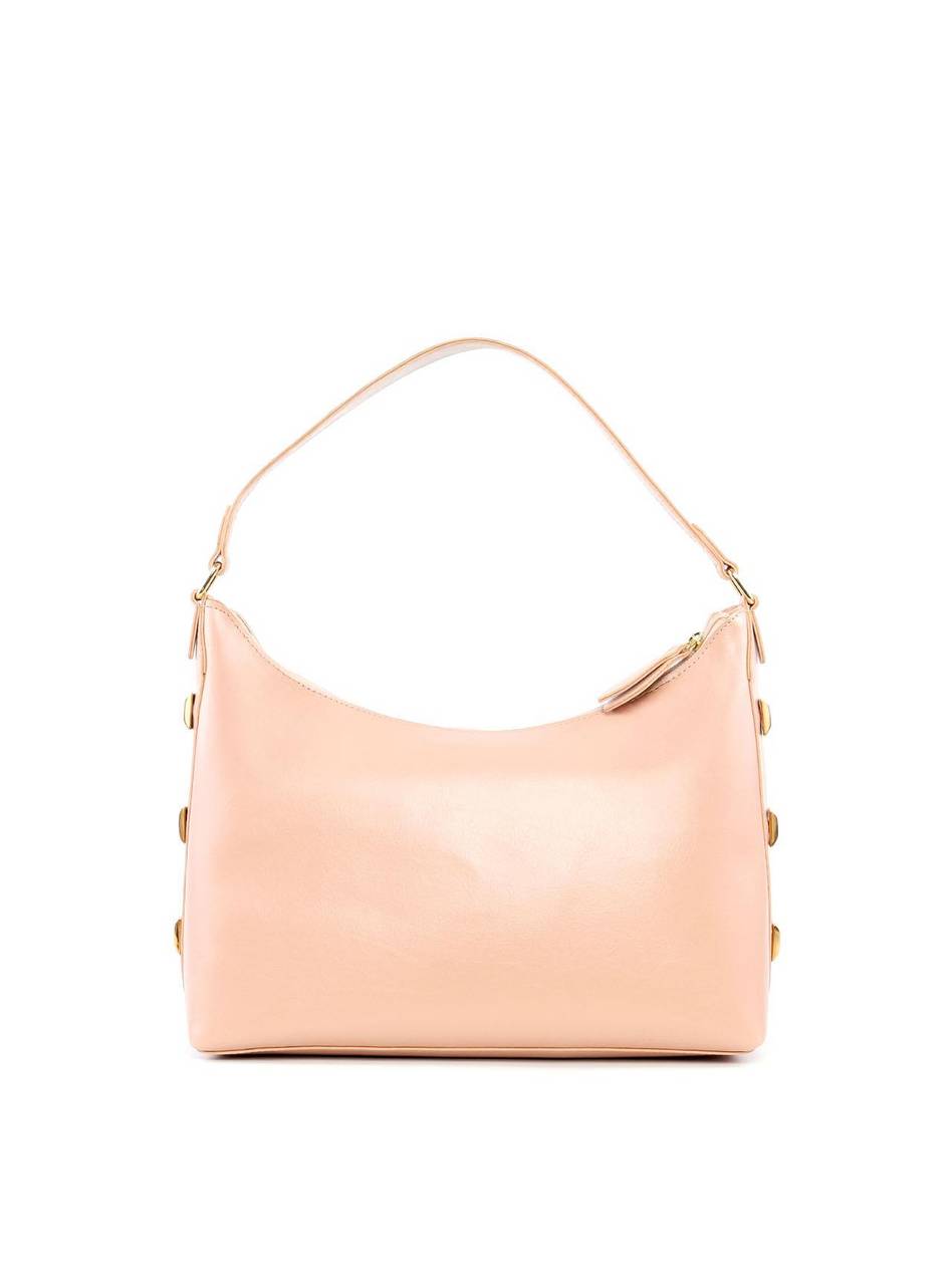 Bolsa Hobo Tiracolo com Detalhes Laterais - Nude BSI-6199 - NU