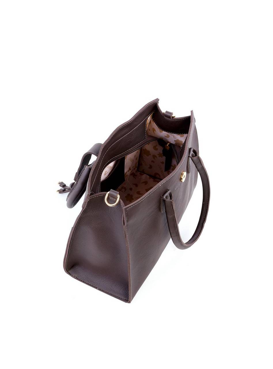 Bolsa Tote com Enfeite Meia Argola - Cacau BSI-6227 - CA
