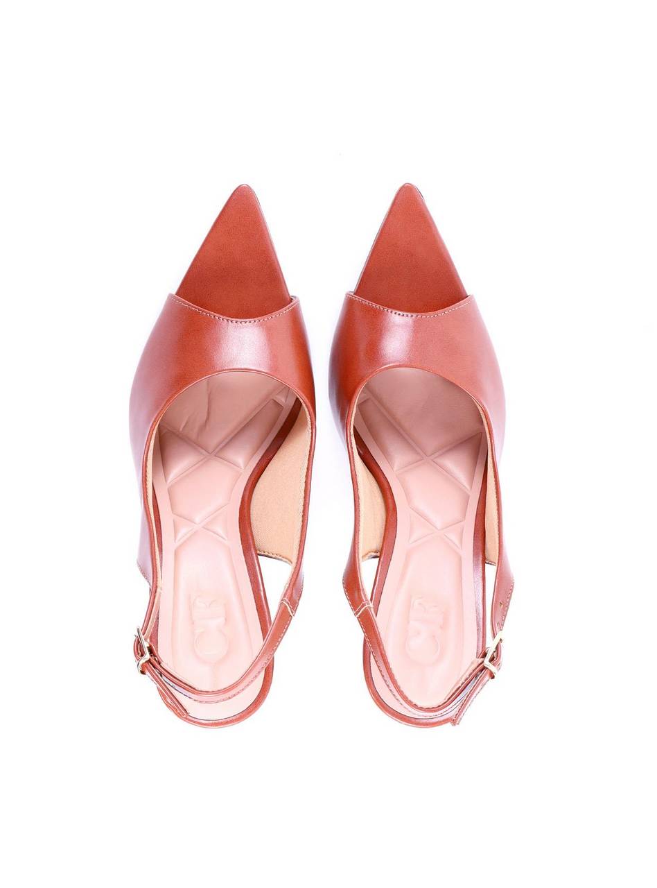 Sandália Peep Toe Bico Folha Salto Fino - Castor SDI-11992 - CS