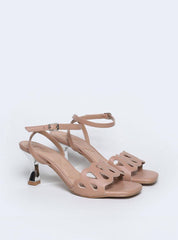 Sandália Feminina Couro Salto Taça - Nude SDI-11527 - NU