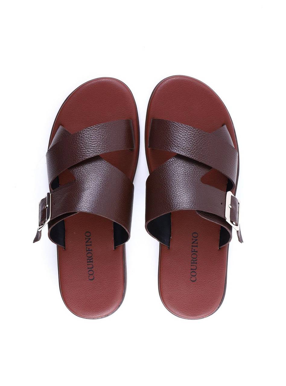 Chinelo Slide Masculino com Tiras Cruzadas - Cacau SDI-12082 - CA