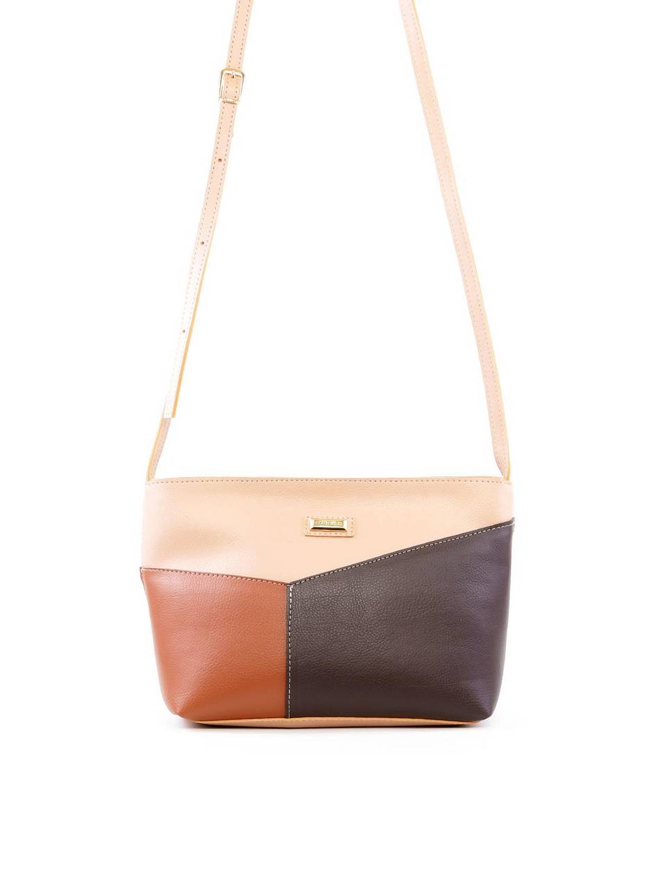 Bolsa Tote Transversal Retalhos - Nude BSI-6458 - NU