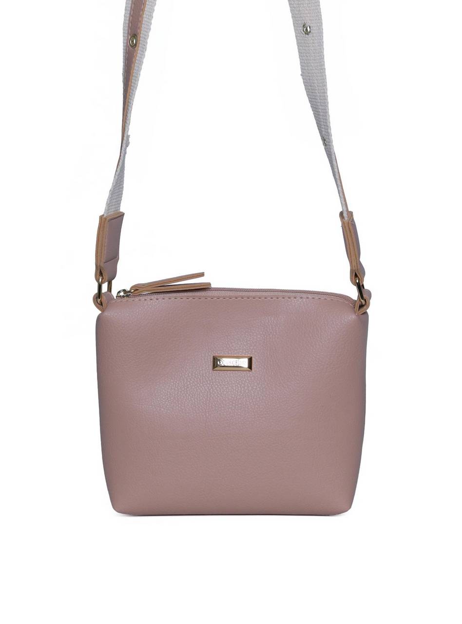 Bolsa Carteiro Tiracolo Alça com Ilhós Sintético - Nude BSI-5968 - NU