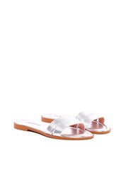 Rasteira Slide de Duas Tiras - Prata SDI-11958 - PT