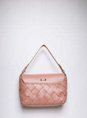 Bolsa Satchel Média Couro Transversal Nude BSI-5849 - NU