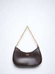 Bolsa Hobo Pequena Transversal Couro Cacau BSI-5850 - CA