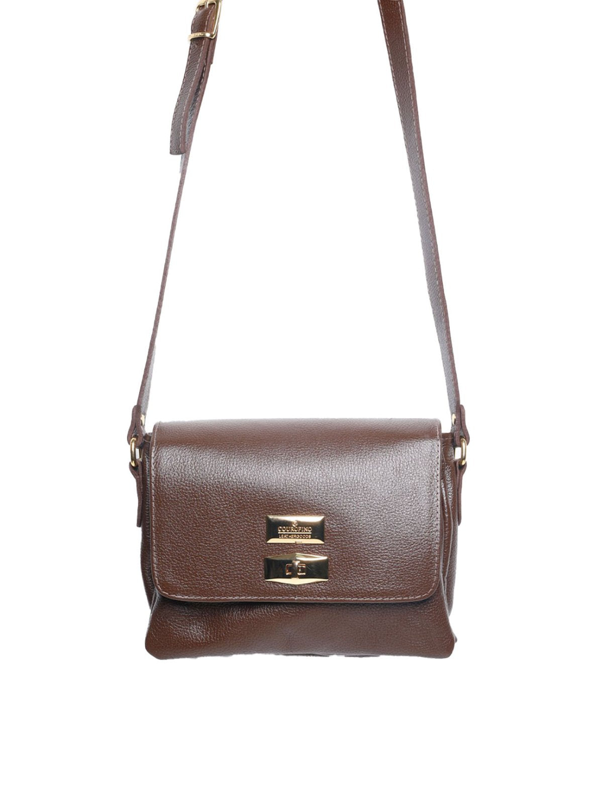 Bolsa Saddle Pequena Couro Alça Regulável Cacau BSI-5739 - CA