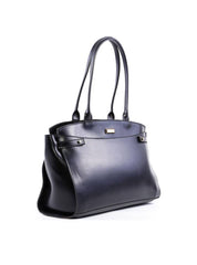 Bolsa Tote de Alça Dupla e Tiras Laterais - Preta BSI-6225 - PR