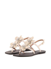 Rasteira Tiras Finas Enfeite Duas Flores - Fenno SDI-12035 - FE
