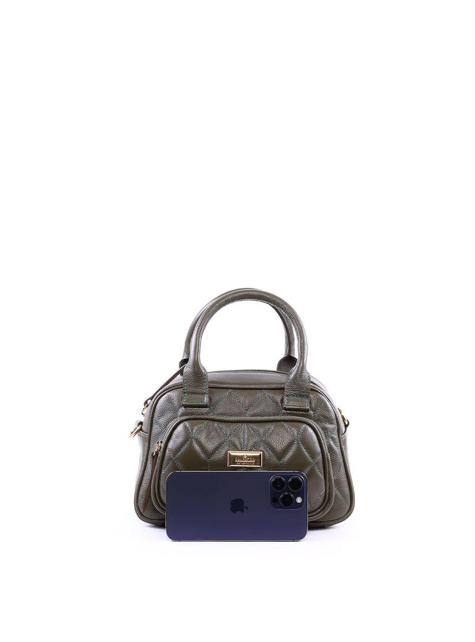 Bolsa Tote em Matelassê com Alça Dupla - Verde BSI-6367 - VD