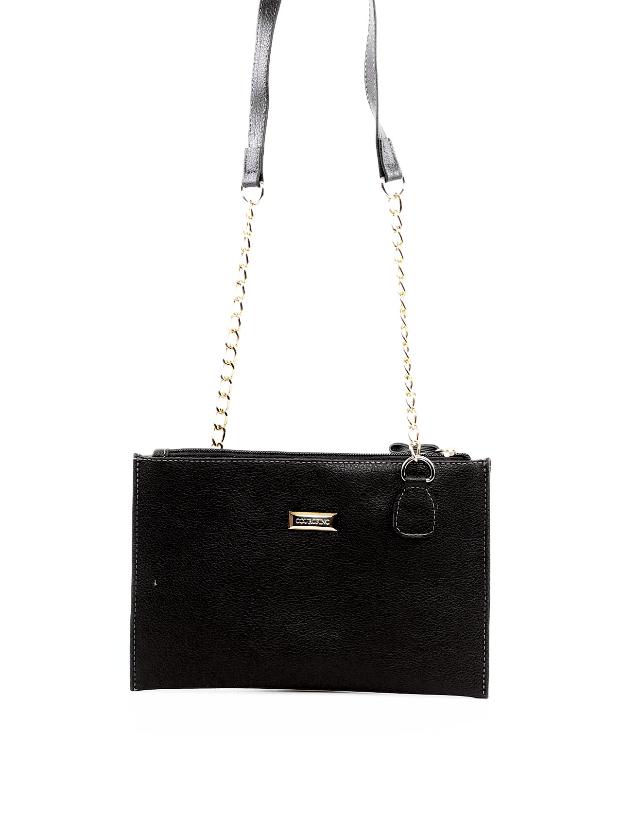 Bolsa Transversal com Alça de Corrente - Preta BSI-6254 - PR