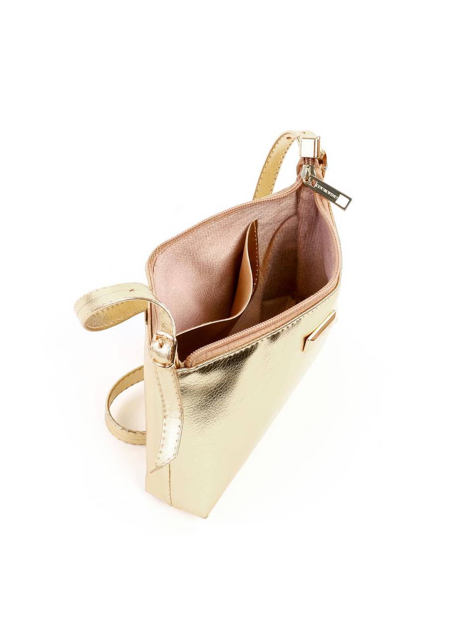 Bolsa Baguete Retangular com Alça Dupla - Ouro BSI-6351 - AU