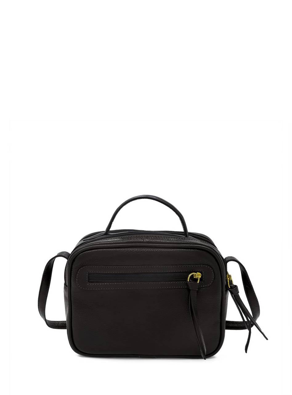Bolsa Bag Couro Transversal Bolso Atrás Cacau BSI-5087 - CA