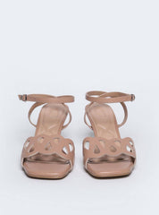 Sandália Feminina Couro Salto Taça - Nude SDI-11527 - NU