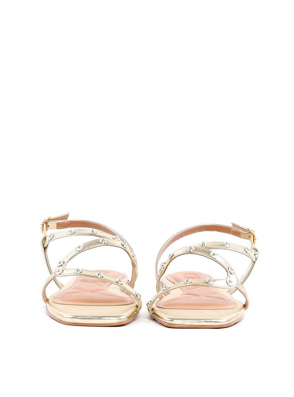 Rasteira de Tiras com Tachas - Ouro SDI-11904 - AU