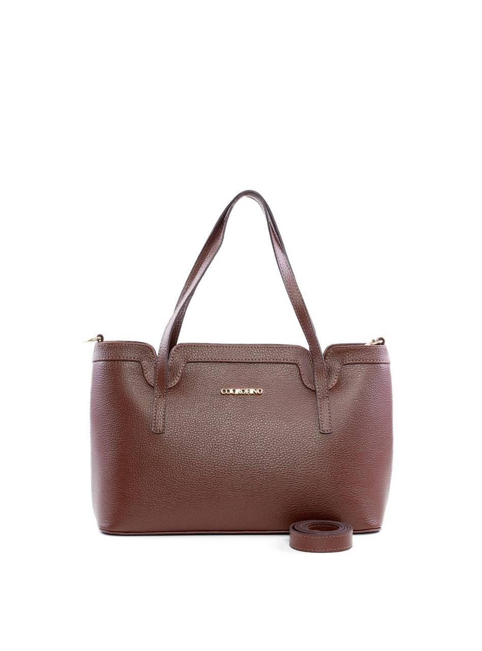 Bolsa Tote com Alça Dupla e Detalhe na Borda - Cacau BSI-6174 - CA