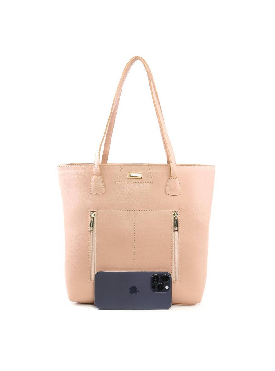 Bolsa Shopper com Detalhe de Costura - Nude BSI-6412 - NU