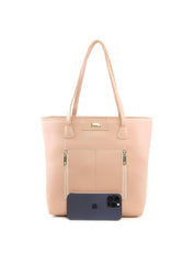 Bolsa Shopper com Detalhe de Costura - Nude BSI-6412 - NU