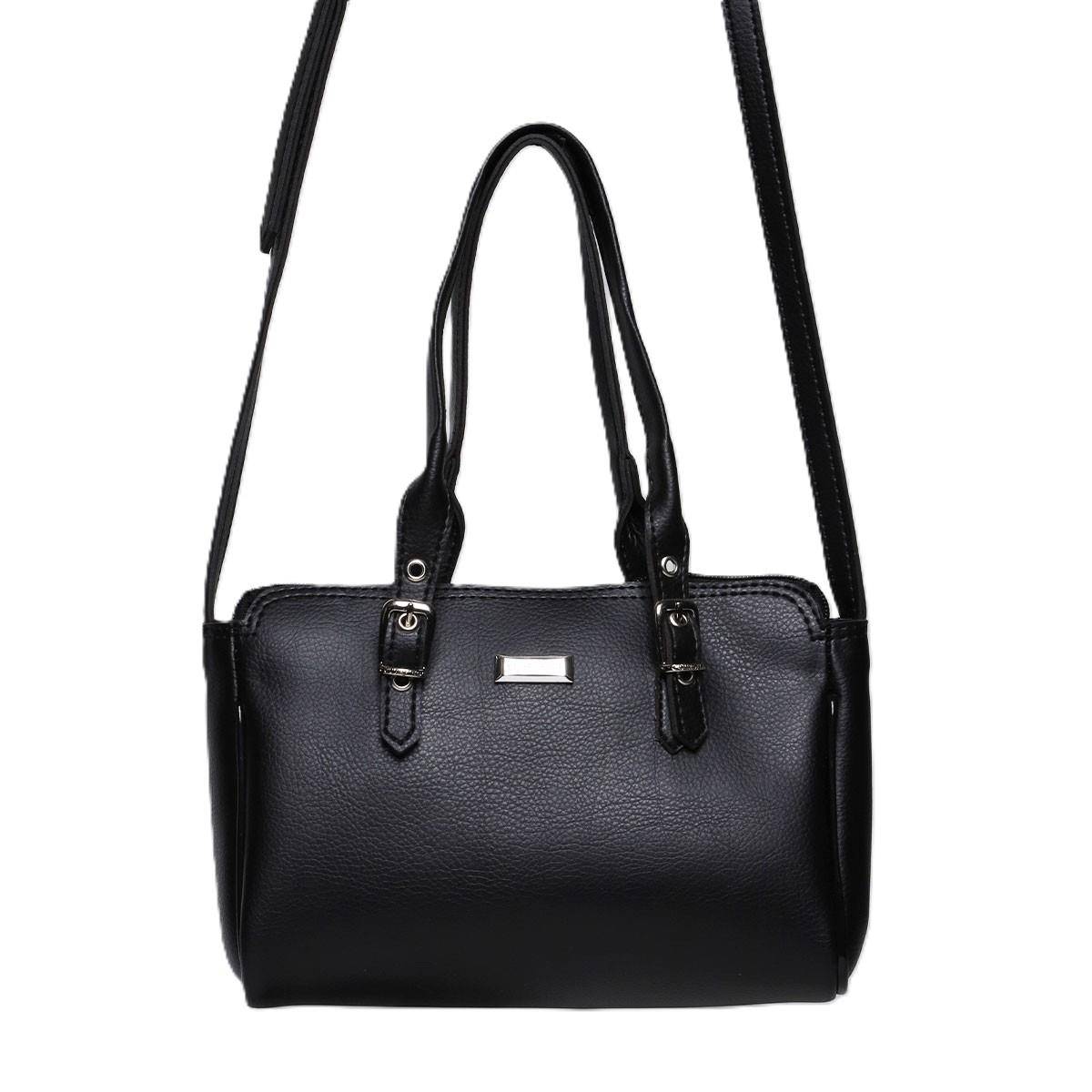 Bolsa Feminina Tiracolo Sintético Preta BSI-5807 - PR