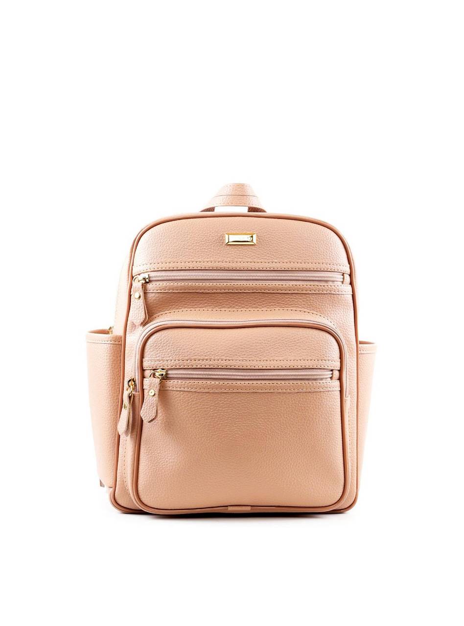 Mochila Quadrada com Bolsos Laterais - Nude BSI-465 - NU