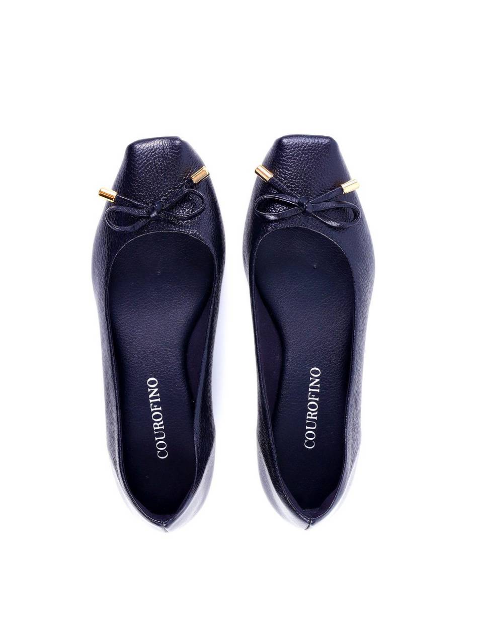 Scarpin de Bico Quadrado e Laço - Preto BSI-11998 - PR