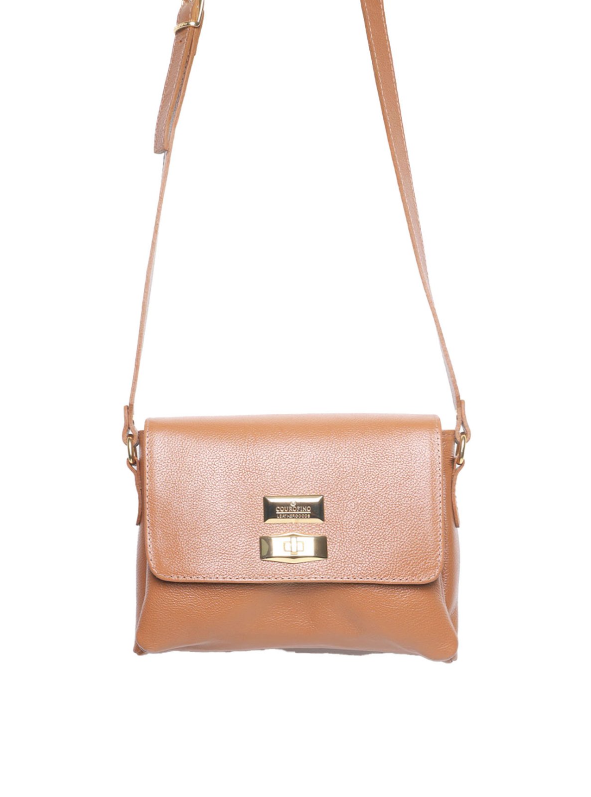 Bolsa Saddle Pequena Couro Alça Regulável Castor BSI-5739 - CS