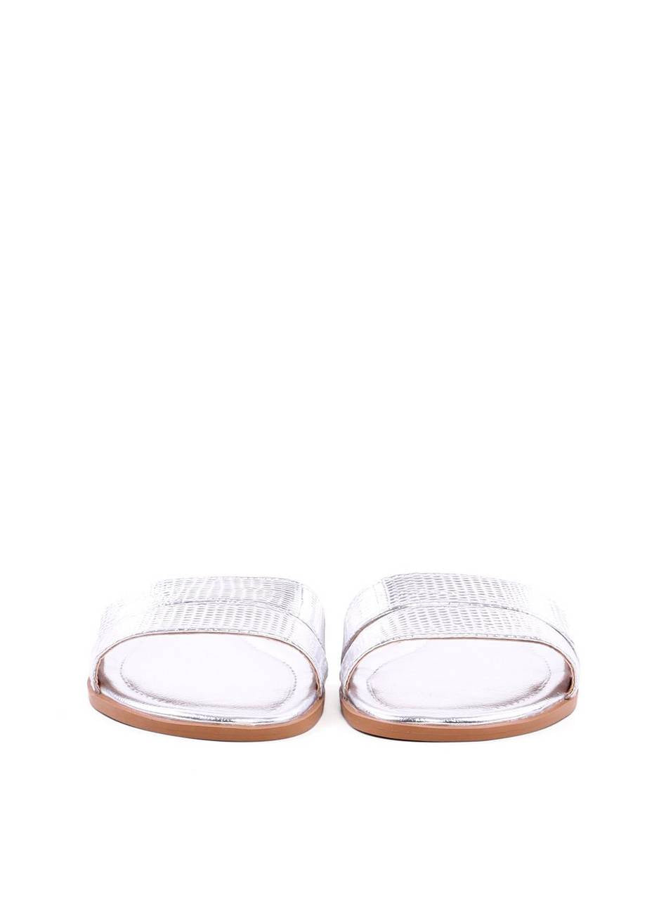 Rasteira Slide de Duas Tiras - Prata SDI-11958 - PT