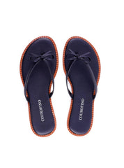 Rasteira de Dedo com Enfeite Orgânico - Preta SDI-11909 - PR