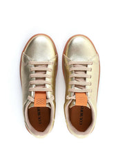 Tênis Casual em Couro - Ouro SP-12029 - AU