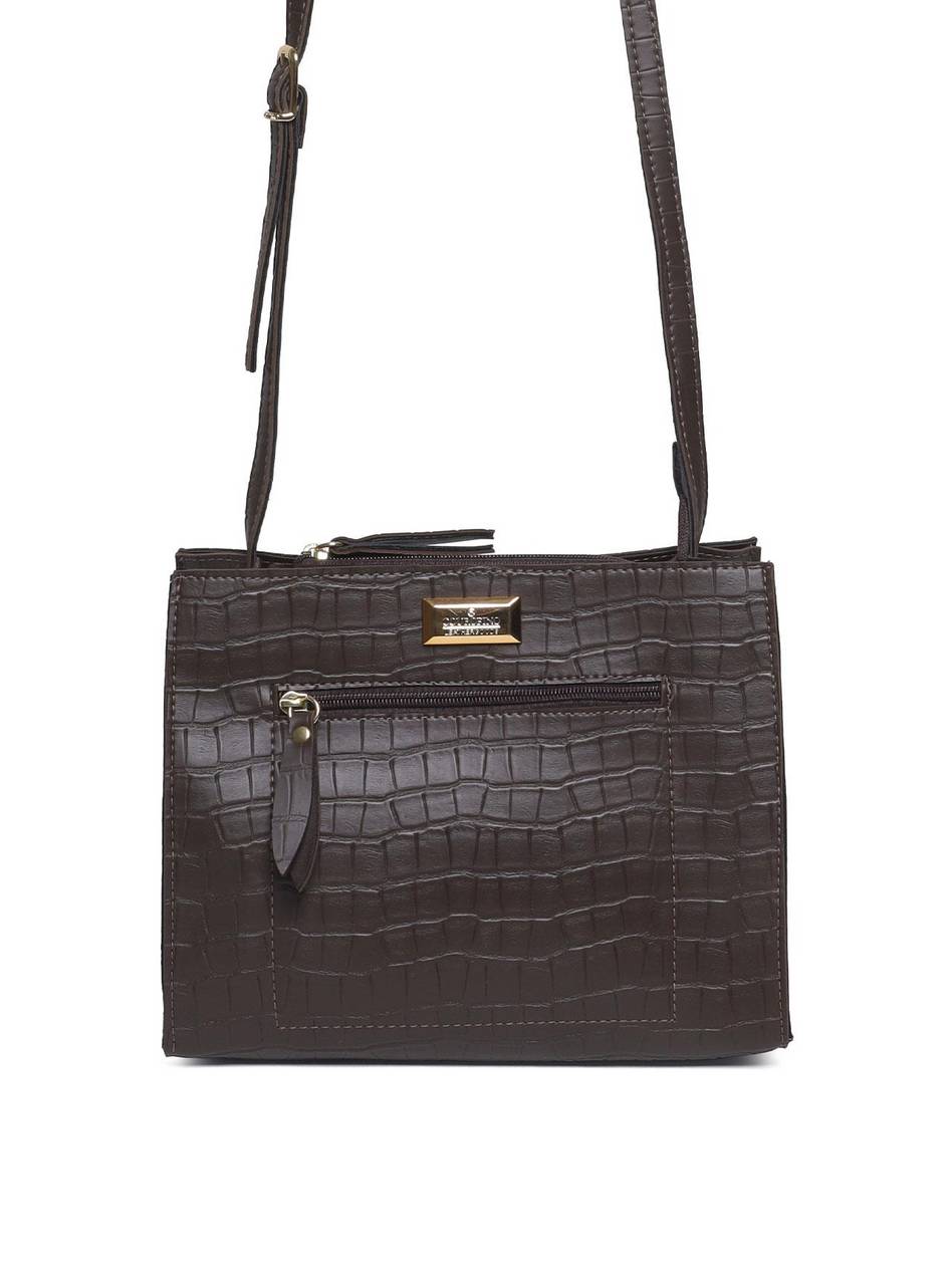 Bolsa Tote Transversal com Ziper - Cacau BSI-5052 - CA