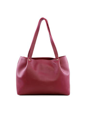 Bolsa Tote com Detalhe Drapeado - Vinho BSI-6241 - VI