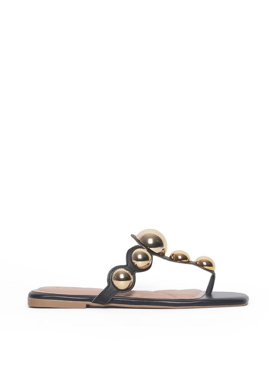 Sandália Feminina Rasteira Maxi - Preta SDI-11564 - PR