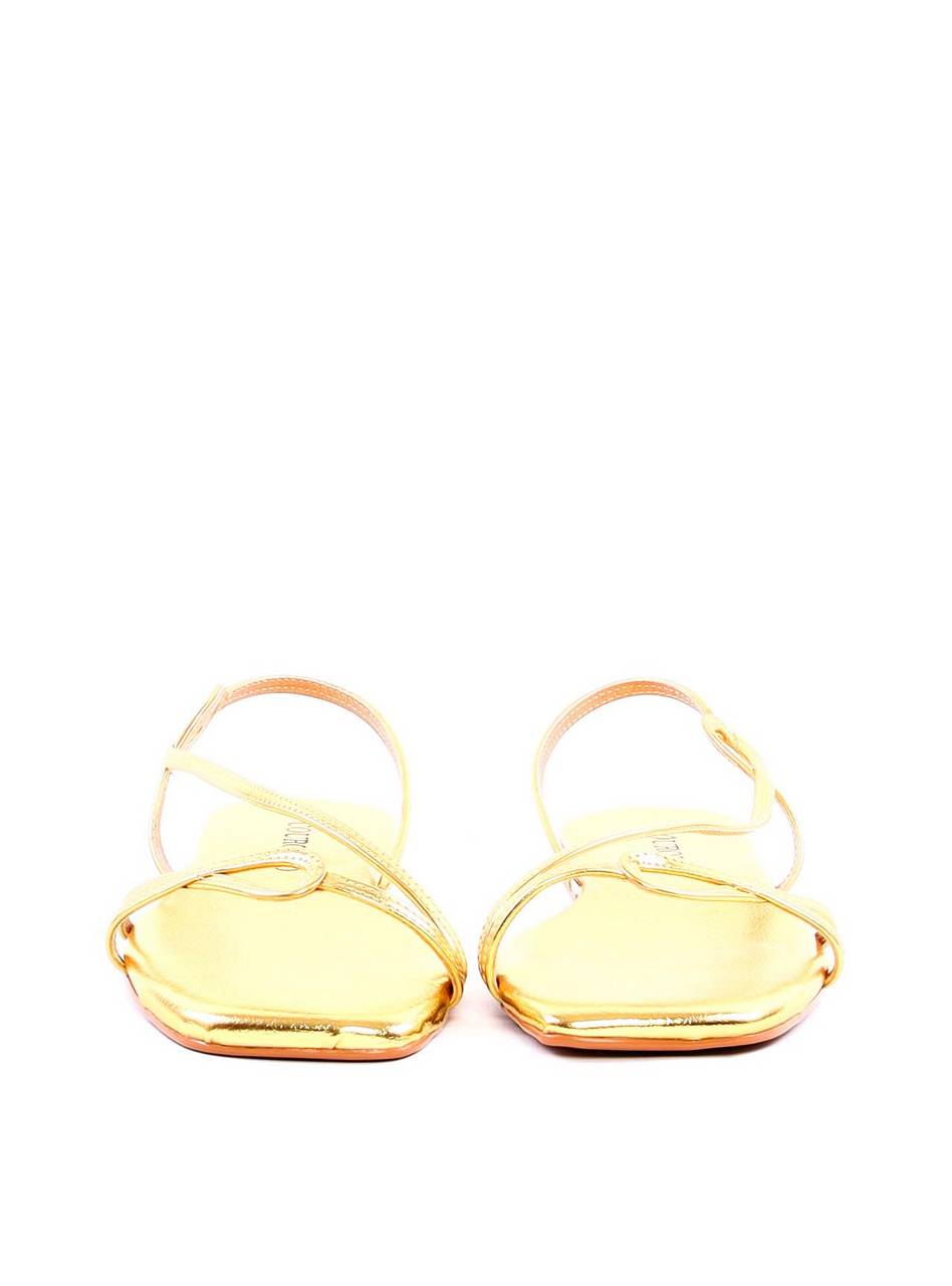 Rasteira com Tiras Finas em Recorte Geométrico - Ouro SDI-11942 - AU