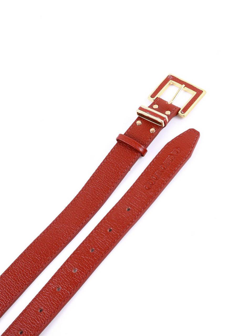 Cinto Feminino com Fivela Quadrada Forrada - Vermelho CTI-1007 - VE