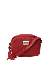 Bolsa Bag Pequena Transversal Zíper Traseiro Vermelha BSI-5454 - VE