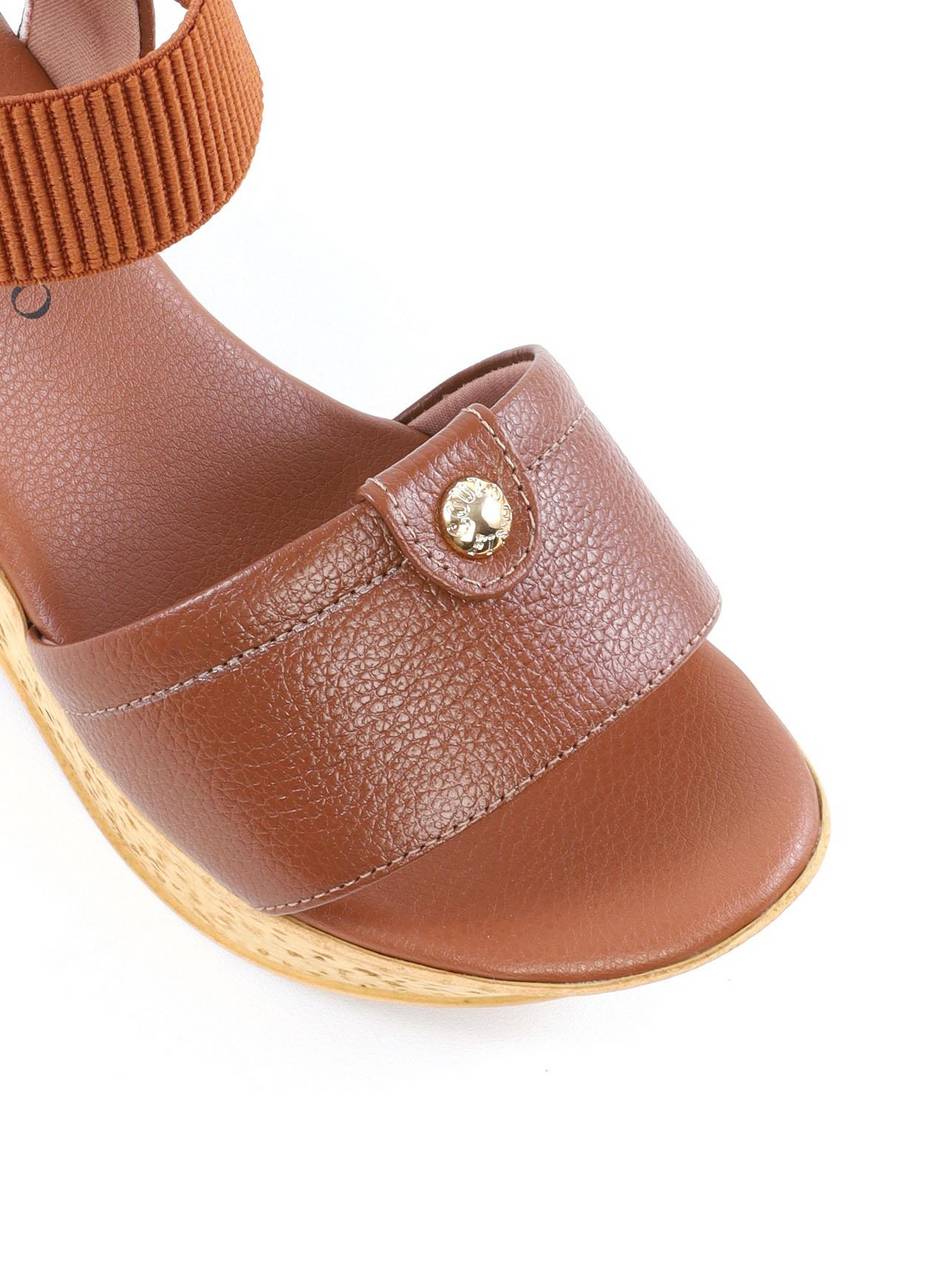 Sandália Plataforma em PU e Elástico - Castor SDI-12190 - CS