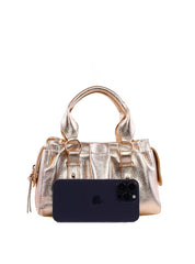 Bolsa Tote Drapeada - Ouro BSI-6391 - AU