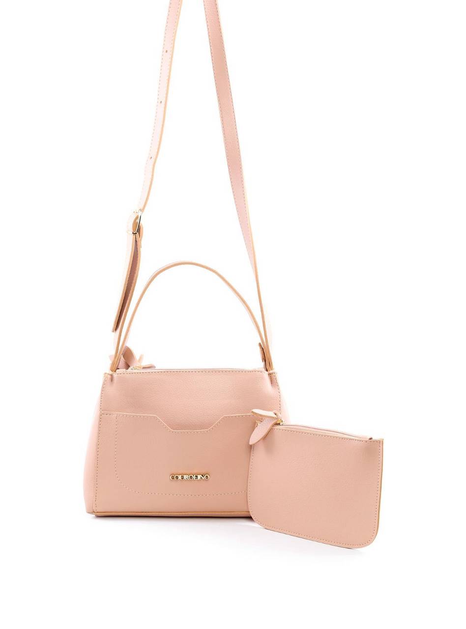 Bolsa Tote Alça Dupla com Divisória Necessaire - Nude BSI-6041 - NU